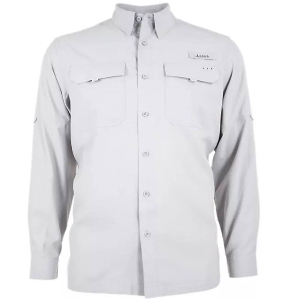 HABIT Mens‎ 2XL Sun Protection Long Sleeve Button Front Vented Pockets Fisherman